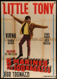 3w0222 5 MARINES PER 100 RAGAZZE Italian 1p R1962 full-length image of pop singer Little Tony!
