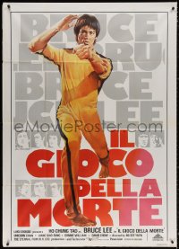 3w0234 BRUCE LEE: THE MAN, THE MYTH Italian 1p R1980s Bruce Lee biography, Tarantelli art, rare!