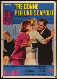 3w1018 DEAR HEART Italian 1p 1965 different Giuliano Nistri art of Glenn Ford & Geraldine Page!