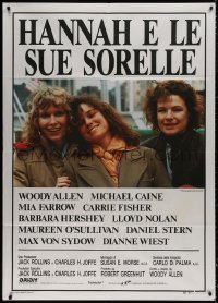 3w1053 HANNAH & HER SISTERS Italian 1p 1986 Woody Allen, Mia Farrow, Carrie Fisher, Hershey