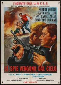 3w1056 HELICOPTER SPIES Italian 1p 1968 Robert Vaughn, David McCallum, The Man from UNCLE!