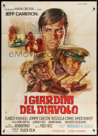 3w0264 HEROES WITHOUT GLORY Italian 1p 1971 art of Jeff Cameron & top stars by Ezio Tarantelli!