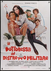 3w0278 LADY MEDIC Italian 1p 1976 wacky art of sexy nurse Edwige Fenech, Italian comedy!