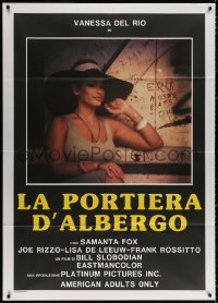 3w1081 LUSCIOUS Italian 1p 1986 great close up of sexy Vanessa Del Rio in hat & low-cut top, rare!