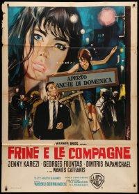 3w1107 RED LANTERNS Italian 1p 1964 Jenny Karezi, George Foondas, Greek prostitutes, Symeoni art!