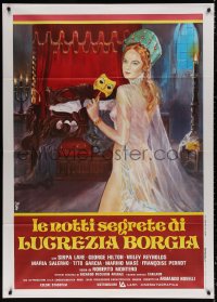 3w1117 SECRET NIGHTS OF LUCREZIA BORGIA Italian 1p 1982 Avelli art of sexy Sirpa Lane in nightie!