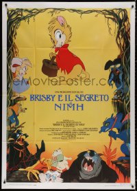3w0316 SECRET OF NIMH Italian 1p 1983 Don Bluth, different mouse fantasy cartoon artwork by Grob!