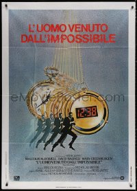 3w0331 TIME AFTER TIME Italian 1p 1980 Malcolm McDowell as H.G. Wells, cool C.W. Taylor artwork!