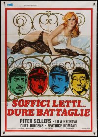 3w1135 UNDERCOVERS HERO Italian 1p 1975 Peter Sellers in 6 roles, different sexy Avelli artwork!
