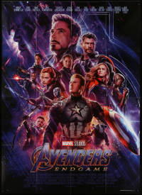 3w0884 AVENGERS: ENDGAME Italian 2p 2019 Marvel, dark montage with Downey Jr., Hemsworth & cast!
