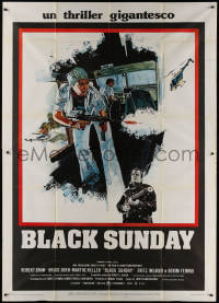 3w0053 BLACK SUNDAY Italian 2p 1977 John Frankenheimer, great different art by R. Fenton!