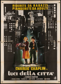 3w0896 CITY LIGHTS Italian 2p R1970s Charlie Chaplin as the Tramp by Friedel Schmidt Waltraut Ranke!