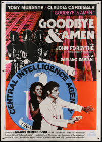 3w0073 GOODBYE & AMEN Italian 2p 1978 CIA agents looking for Tony Musante & sexy Claudia Cardinale!