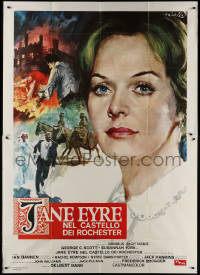 3w0079 JANE EYRE Italian 2p 1971 Charlotte Bronte novel, different art of Susannah York by Ciriello!