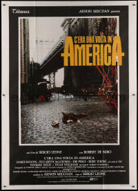 3w0956 ONCE UPON A TIME IN AMERICA Italian 2p 1984 Robert De Niro, James Woods, Sergio Leone!