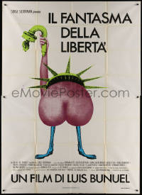 3w0100 PHANTOM OF LIBERTE Italian 2p 1984 Luis Bunuel, outrageous erotic Statue of Liberty art!