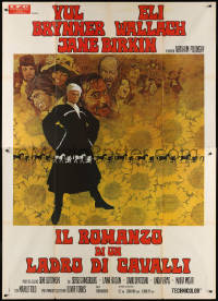 3w0969 ROMANCE OF A HORSETHIEF Italian 2p 1971 Arnaldo Putzu art of Yul Brynner & cast, ultra rare!