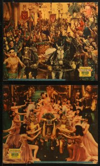 3w0602 CLEOPATRA 2 jumbo LCs 1934 Warren William as Caesar, both elaborate scenes, Cecil B. DeMille