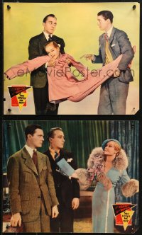3w0599 SHE LOVES ME NOT 2 jumbo LCs 1934 Miriam Hopkins with Bing Crosby & Edward Nugent!
