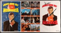 3w0008 MOONRAKER advance 1-stop poster 1979 art of Roger Moore as James Bond by Robert McGinnis!