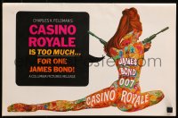 3w0639 CASINO ROYALE pressbook 1968 all-star James Bond spy spoof, sexy Robert McGinnis art!