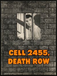 3w0640 CELL 2455 DEATH ROW die-cut pressbook 1955 Caryl Chessman bio, no. 1 condemned convict, rare!