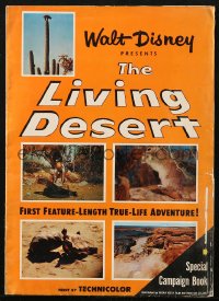 3w0665 LIVING DESERT pressbook 1953 first feature-length Disney True-Life adventure, cool images!