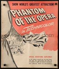3w0670 PHANTOM OF THE OPERA pressbook supplement 1943 Claude Rains, Universal horror, ultra rare!
