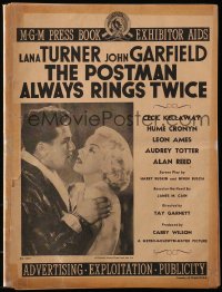 3w0671 POSTMAN ALWAYS RINGS TWICE pressbook 1946 John Garfield & sexy Lana Turner, very rare!
