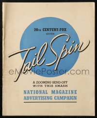 3w0630 TAIL SPIN promo brochure 1939 pilot Alice Faye, Constance Bennett, four full-color ads!