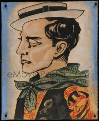 3w0588 BUSTER KEATON 48x57 local theater poster 1920s great art of him from Go West!