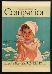 3w0562 WOMAN'S HOME COMPANION 11x16 advertising poster May 1939 cute F. Sands Brunner art!
