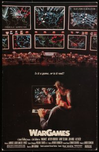 3w0558 WARGAMES 10x16 standee 1983 Matthew Broderick plays video games to start World War III!