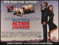 3w0003 ACTION JACKSON subway poster 1988 Carl Weathers, Craig T. Nelson, sexy Vanity, rare!