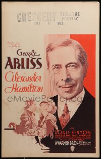 3w0723 ALEXANDER HAMILTON WC 1931 great portrait of George Arliss in the title role, ultra rare!
