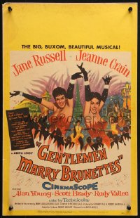 3w0769 GENTLEMEN MARRY BRUNETTES WC 1955 sexy Jane Russell & Jeanne Crain in the big buxom musical!