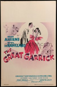 3w0774 GREAT GARRICK WC 1937 art of Olivia de Havilland & Brian Aherne, James Whale, Lana Turner!