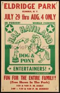 3w0775 HAL HAVILAND DOG & PONY ENTERTAINERS circus WC 1971 fun for the entire family, world famous!