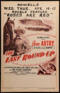 3w0799 LAST ROUND-UP WC 1947 great image of Gene Autry & his famous horse, Champion, ultra rare!