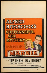3w0805 MARNIE WC 1964 Sean Connery & Tippi Hedren in Alfred Hitchcock's suspenseful sex mystery!