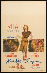 3w0809 MISS SADIE THOMPSON 3D WC 1953 sexy smoking prostitute Rita Hayworth is on the prowl!