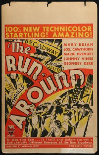 3w0833 RUNAROUND WC 1931 delightfully different romance of the New Broadway, cool art, ultra rare!
