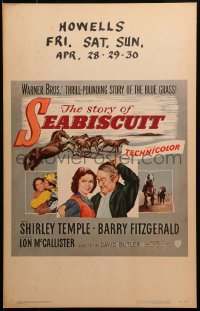 3w0846 STORY OF SEABISCUIT WC 1949 Shirley Temple, Barry Fitzgerald, cool horse racing images!