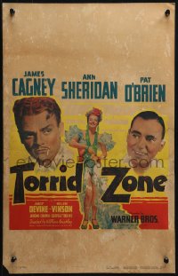 3w0859 TORRID ZONE WC 1940 sexy dancer Ann Sheridan between James Cagney & Pat O'Brien, ultra rare!