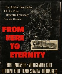 3w0652 FROM HERE TO ETERNITY pressbook 1953 Burt Lancaster, Kerr, Sinatra, Reed, Clift, Zinnemann