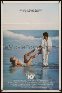 3x0623 '10' int'l 1sh 1979 Blake Edwards, great image of Dudley Moore & sexy Bo Derek on the beach!