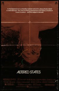 3x0644 ALTERED STATES foil 1sh 1980 William Hurt, Paddy Chayefsky, Ken Russell, sci-fi!