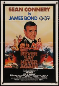 3x0270 NEVER SAY NEVER AGAIN Aust 1sh 1983 art of Sean Connery as James Bond 007 by Obrero!