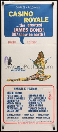 3x0351 CASINO ROYALE Aust daybill 1967 David Niven, Andress, all-star James Bond spy spoof