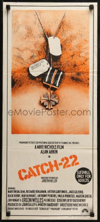 3x0352 CATCH 22 Aust daybill 1970 directed by Mike Nichols, Heller, designed for use in New Zealand!